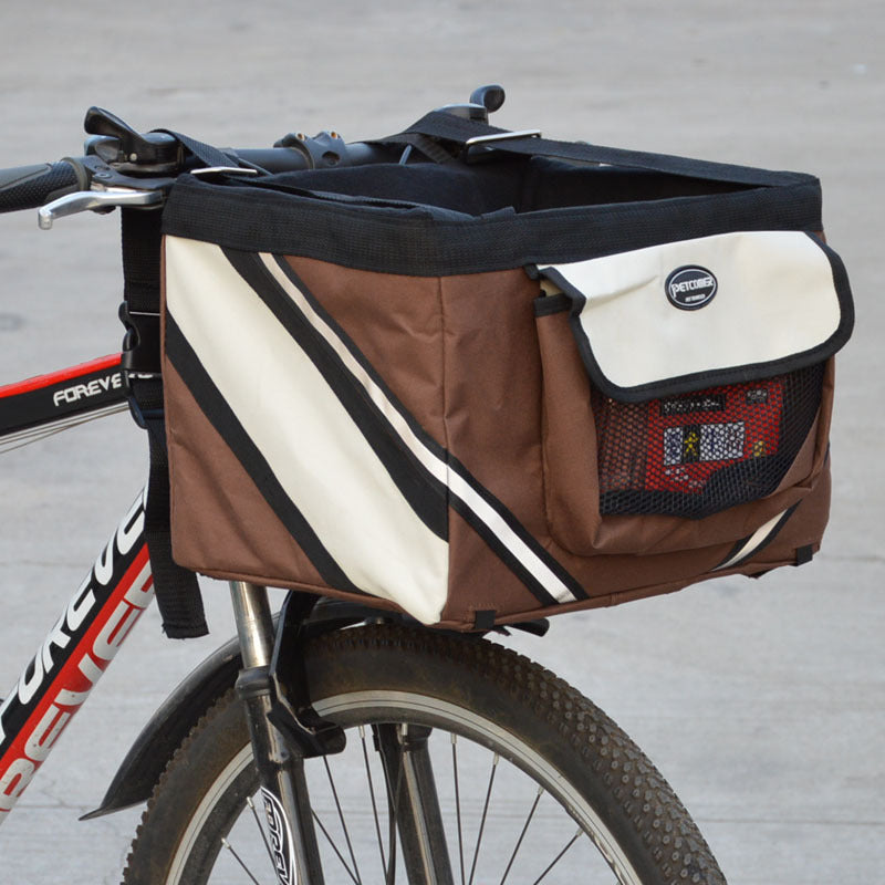 Removable Bicycle Pet Carrier Basket For Cats And Dogs