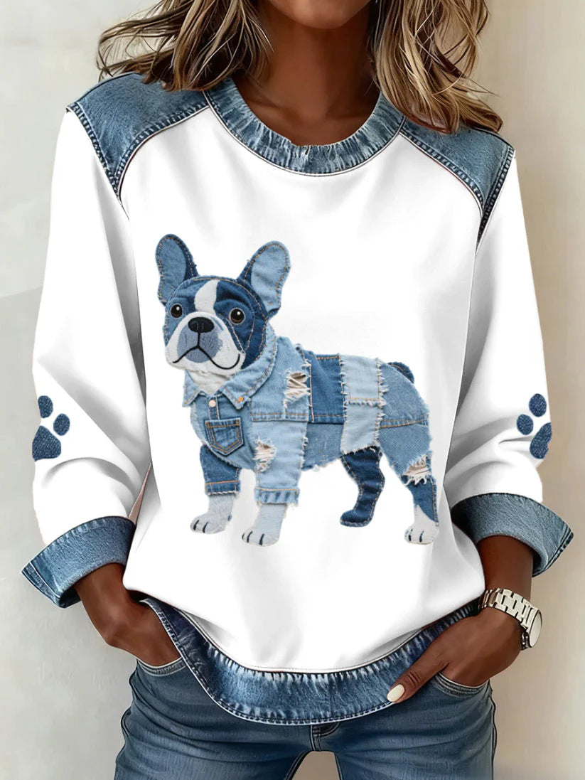 3D Digital Print Football Jersey Sweatshirt With Casual Fit