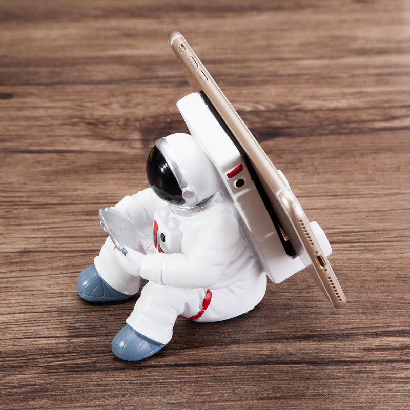 Cute Astronaut Resin Desktop Phone Stand For Students And Home Use