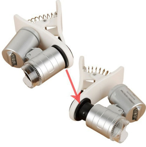 60X Mobile Microscope Lens With LED And Universal Clip