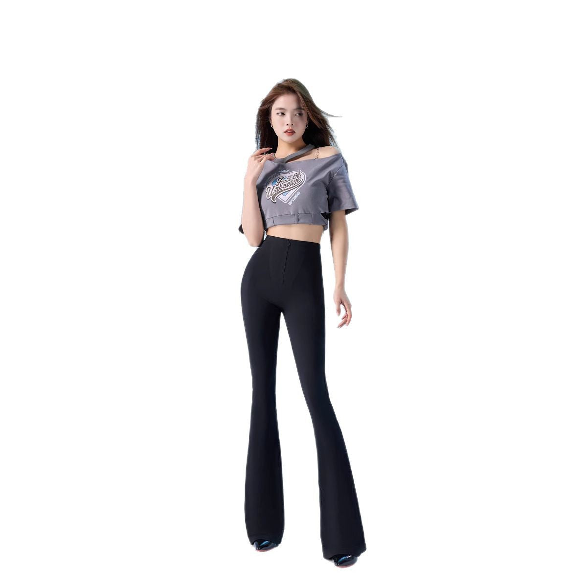 Mermaid Bell Bottom High Waist Yoga Pants For Flattering Shape