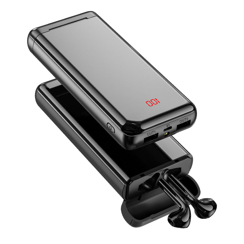 10000mAh Power Bank With Built?In Bluetooth Headset Storage