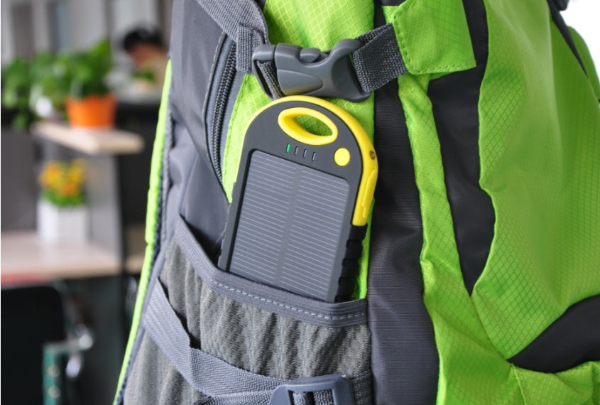 8000mAh Waterproof Solar Power Bank With Dual USB And LED Light