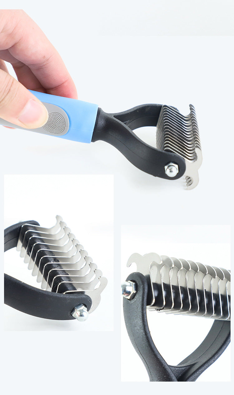 Double Sided Stainless Steel Pet Brush For Grooming