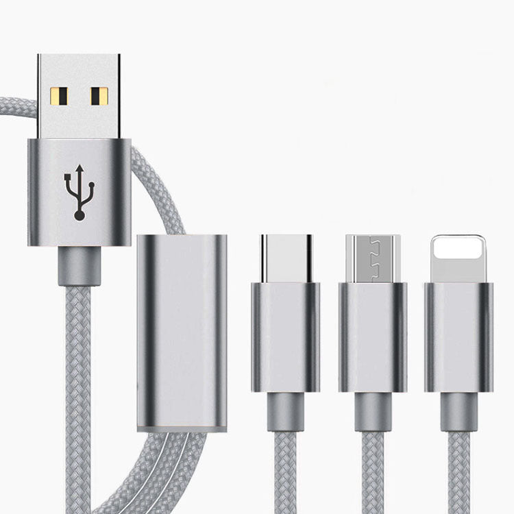 1.2m Three?In?One Charging Cable With Universal Multi?Device Support
