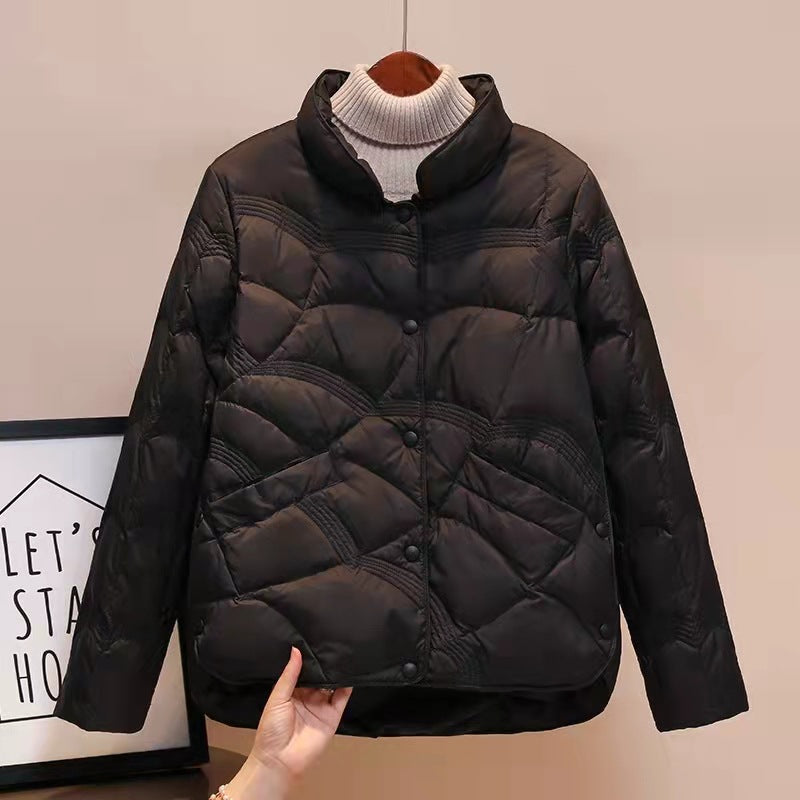 Lightweight Stand Collar Stylish Jacket For Women