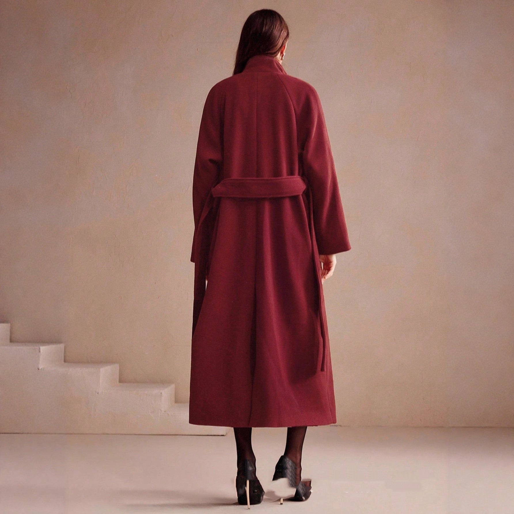 Classic Long Woolen Overcoat With Multiple Color Options