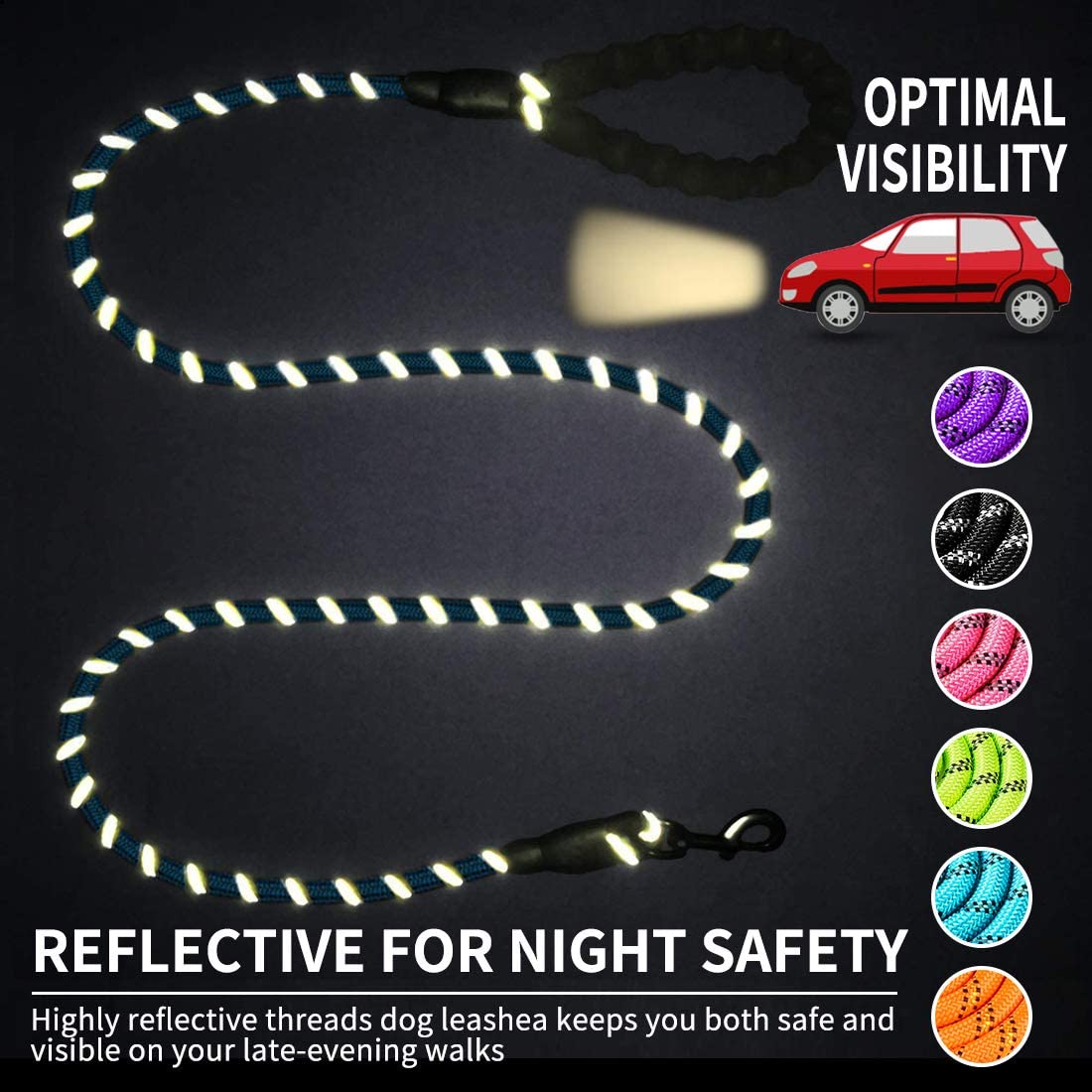 Luminous Dog Leash Chain For Small And Medium Breeds