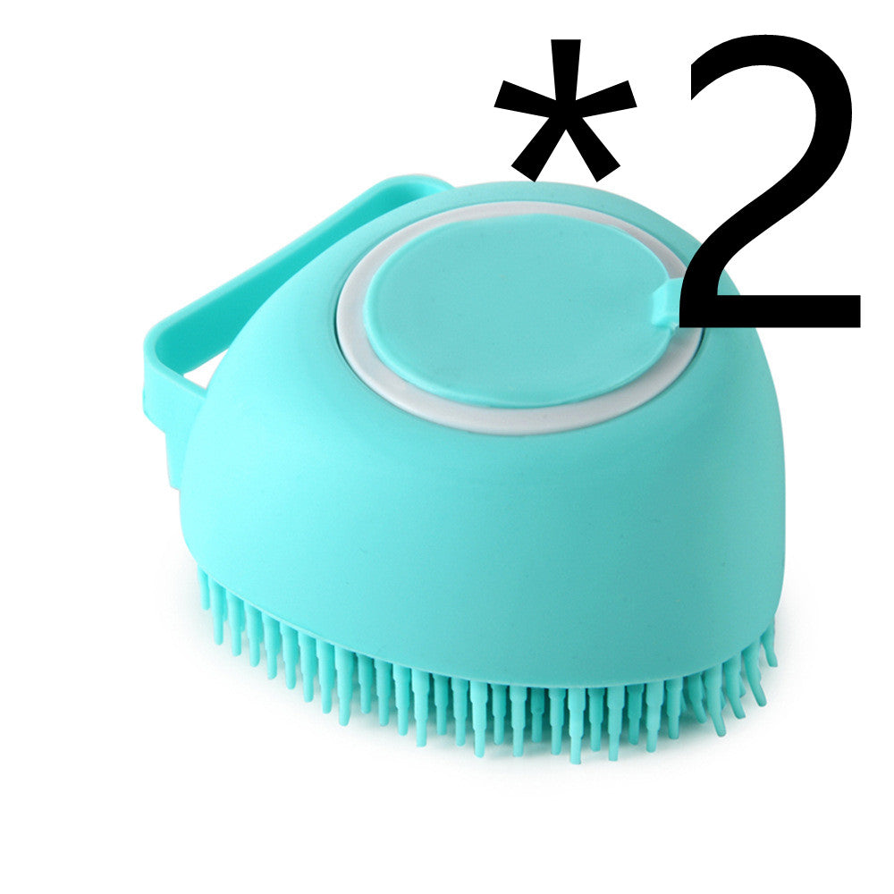 Silicone Dog Bath Massage Gloves With Shampoo Dispenser