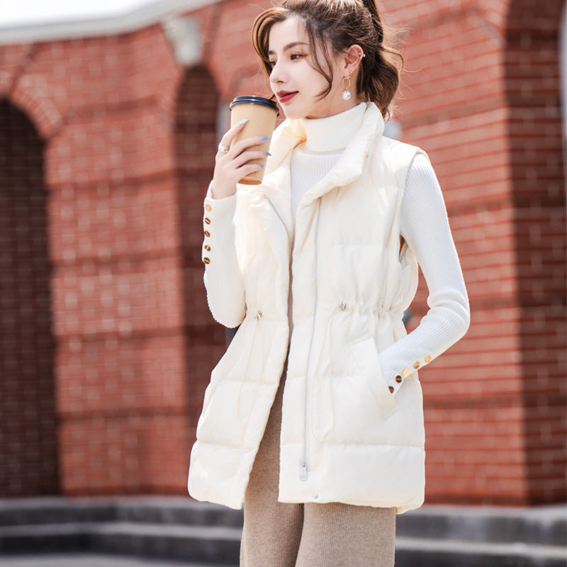 Lightweight Duck Down Short-Length Korean Style Warm Winter Vest