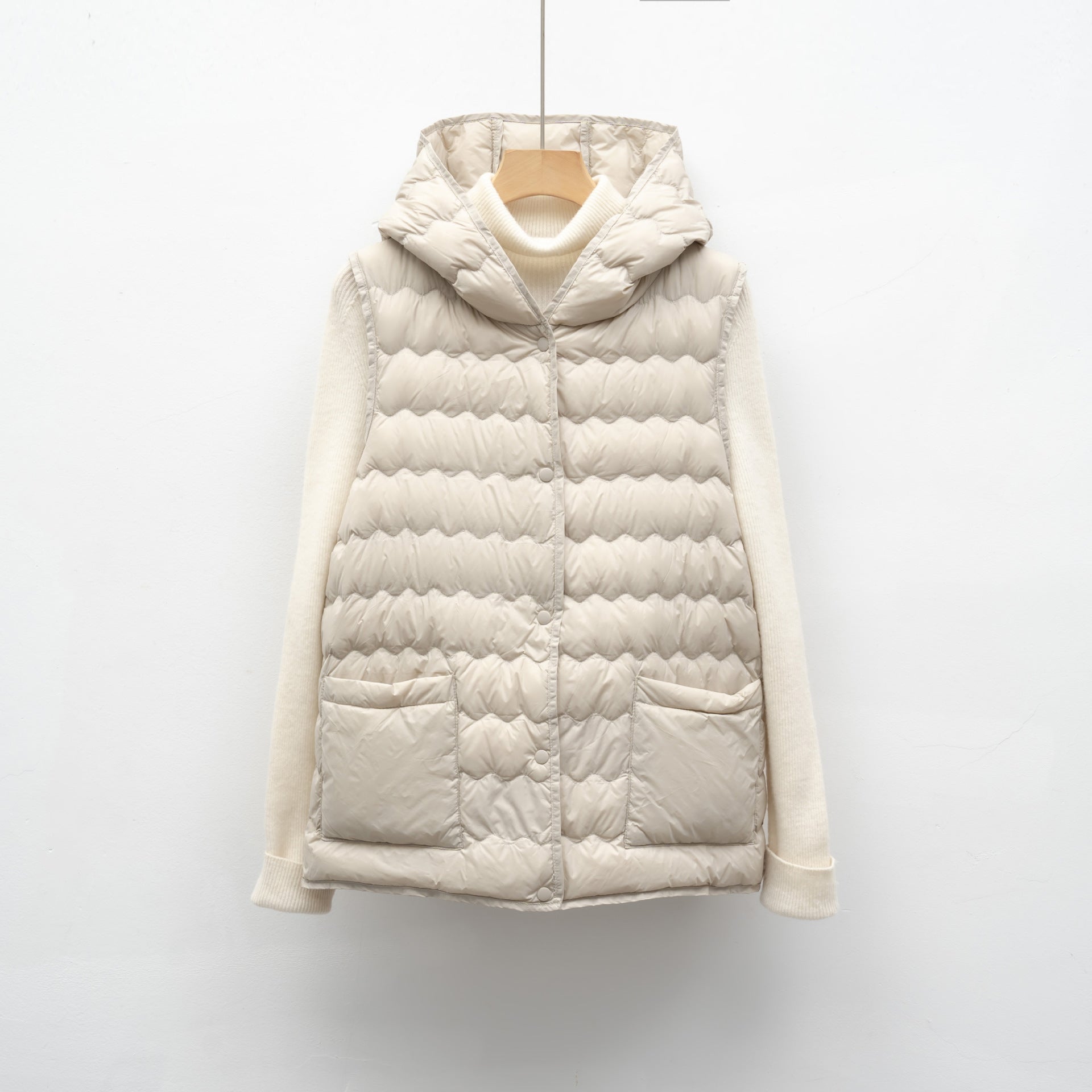 Hooded Slim Fit Lightweight Solid Color Autumn Winter Vest