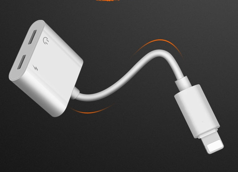 Dual Lightning Audio And Charging Adapter For Mobile Devices