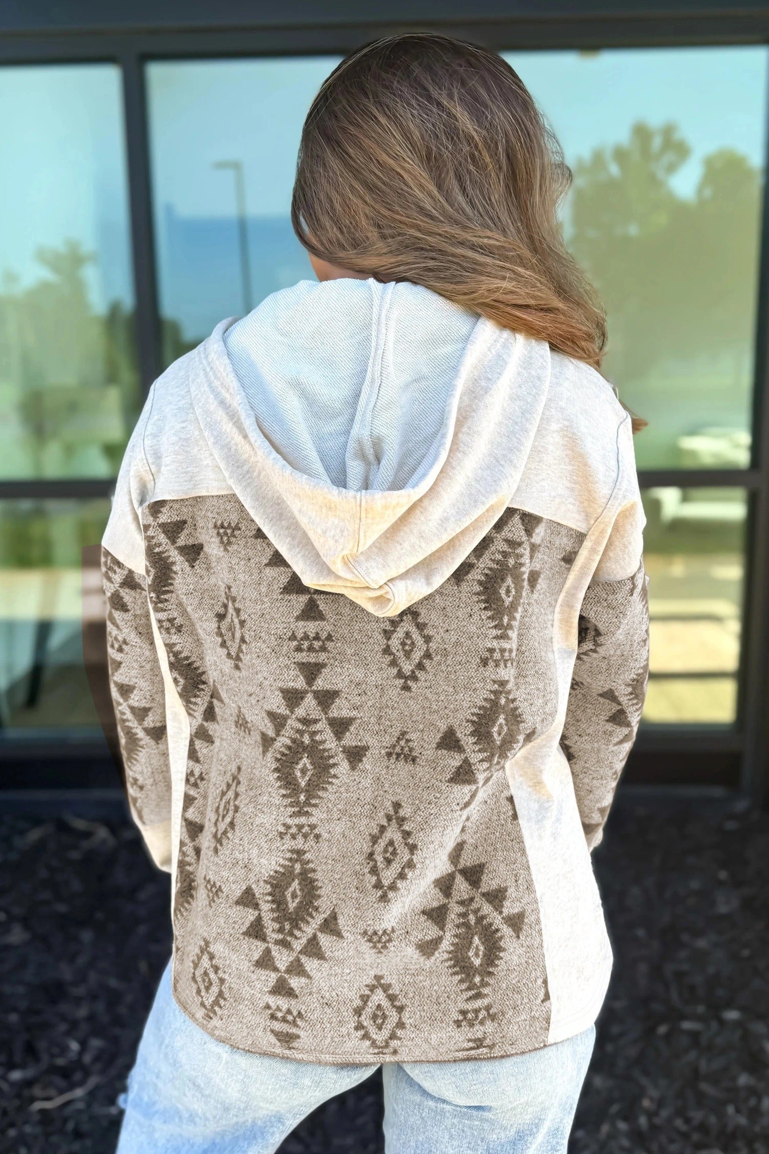 Vintage Jacquard Long Sleeve Jacket For Women