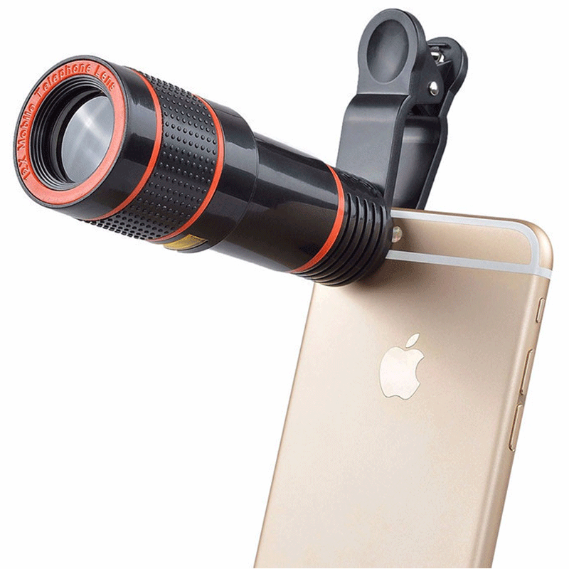 12X Adjustable Mobile Telephoto Lens With Universal Clip Mount