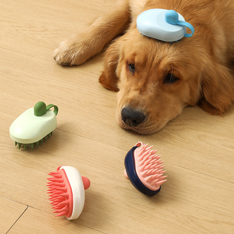 Soft Silicone Pet Hair Remover Comb For Bathing And Massage