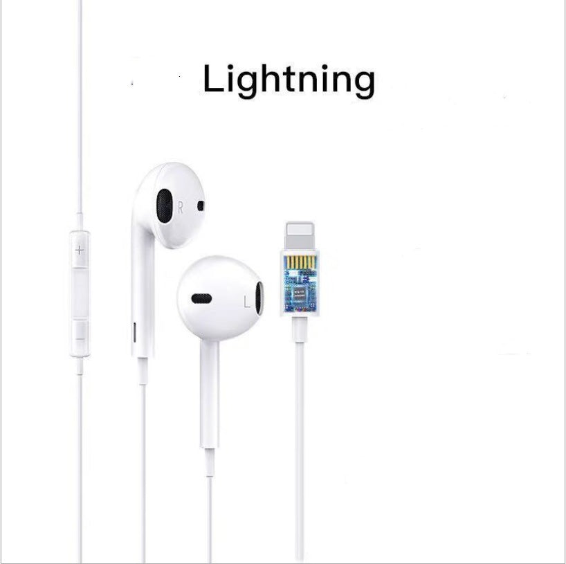 Lightning Wired In Ear Headset With Automatic Pop Up Feature
