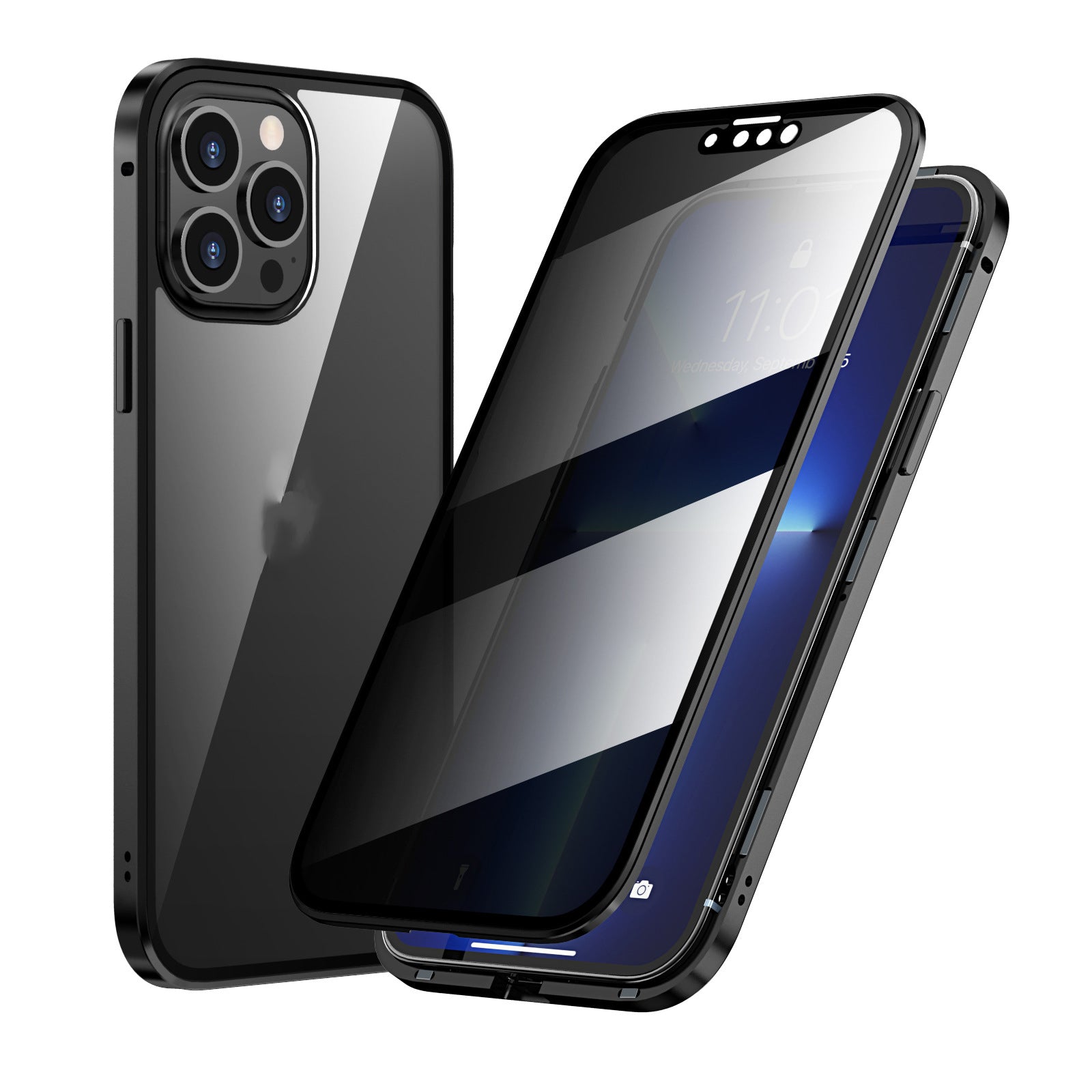 Magnetic Double Sided Metal Privacy Phone Case