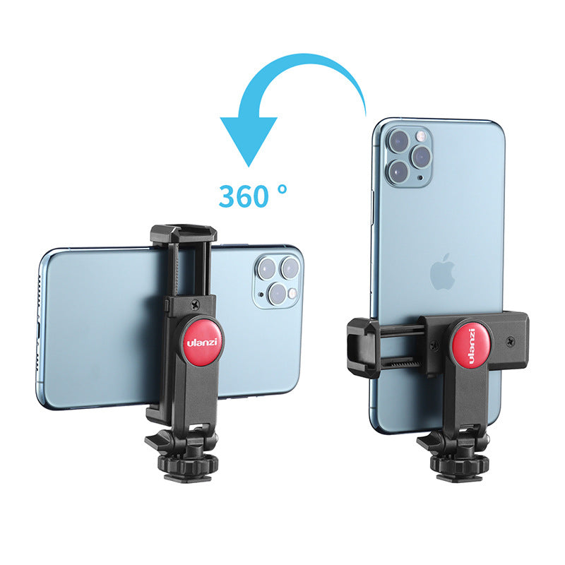 ULANZI ST?06 Adjustable Hot Shoe Phone Mount For Cameras And Tripods