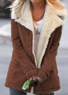 Women's Cozy Fleece Cotton-Padded Jacket With Multiple Color Options