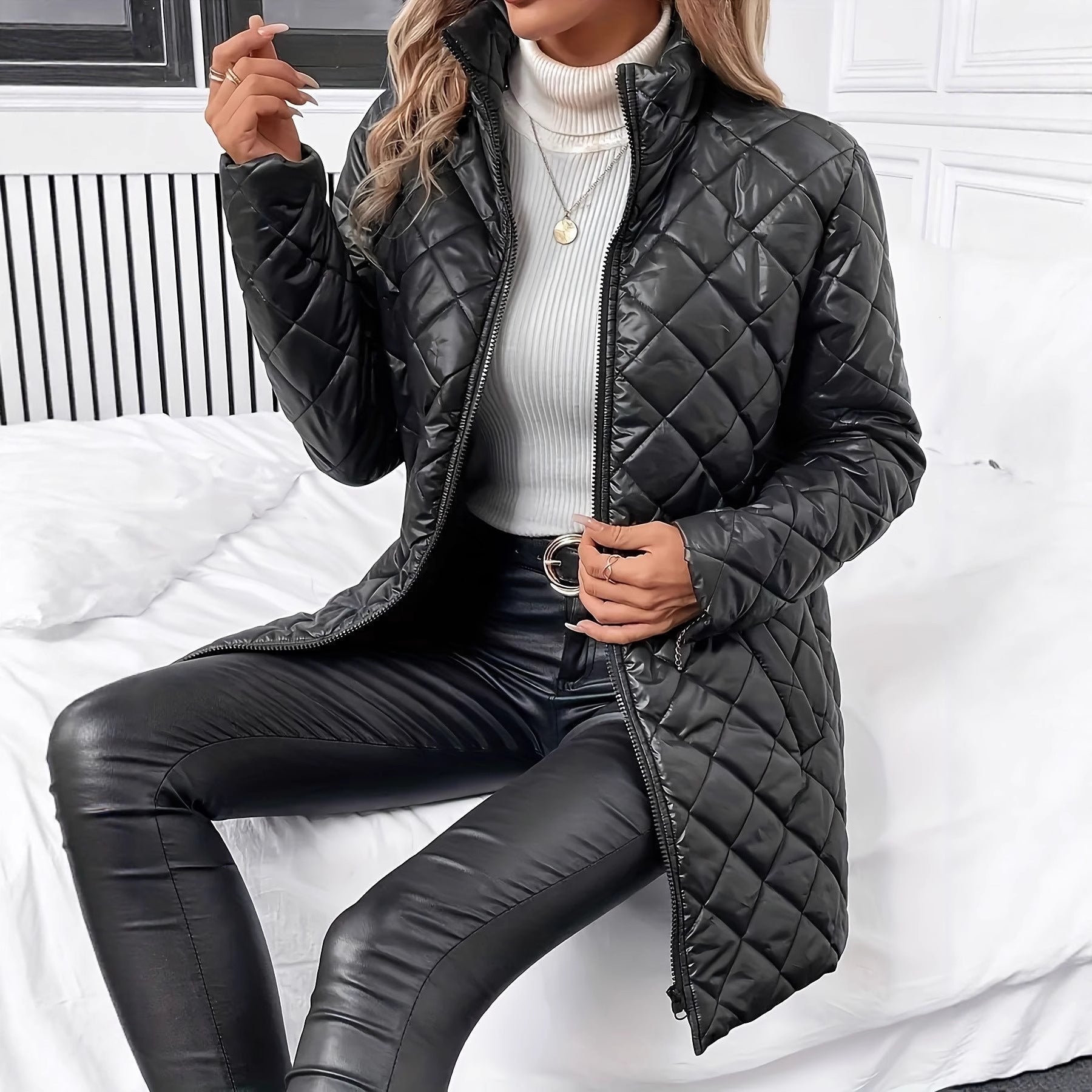Long Insulated Cotton Coat For Women Warm