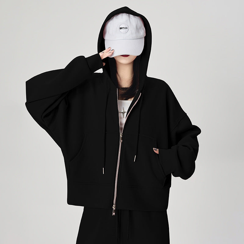 Loose Fit Korean Style Casual Jacket With Soft Cotton Fabric