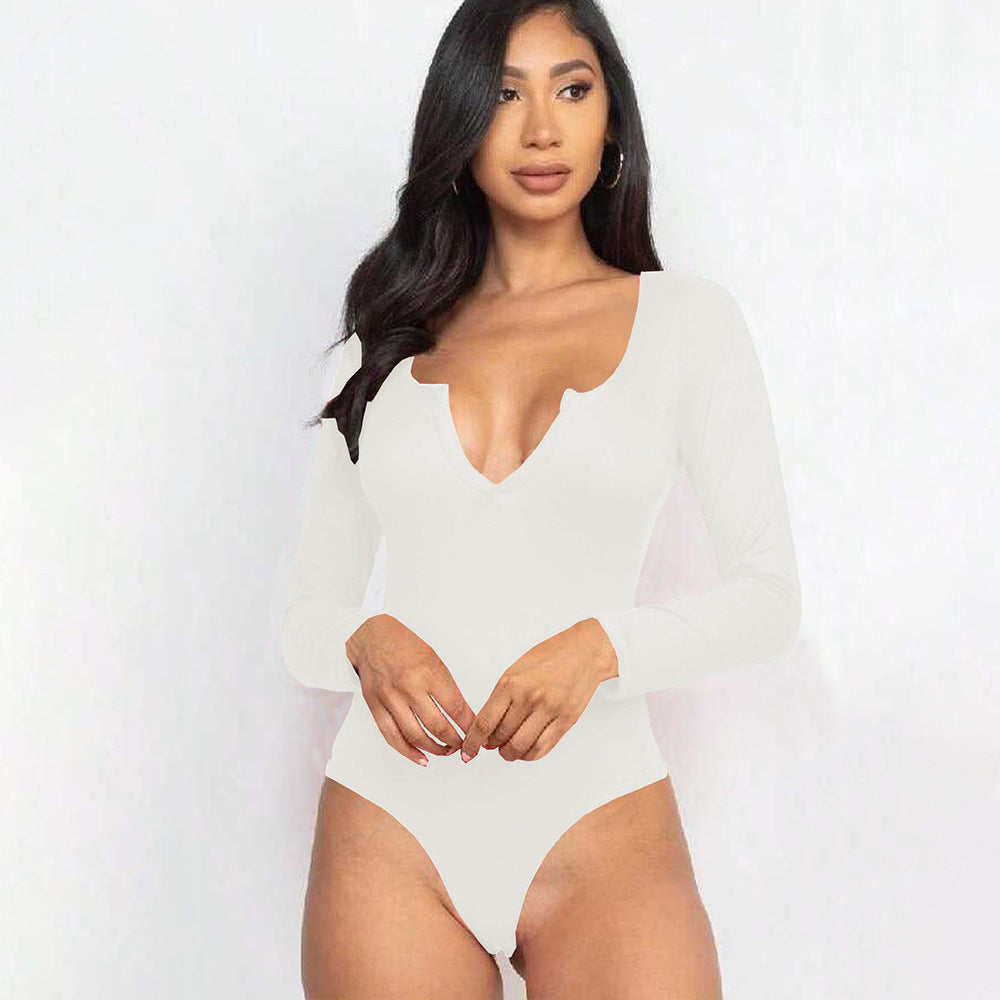 Minimalist Slim Fit Jumpsuit With Three Quarter Tapered Pants