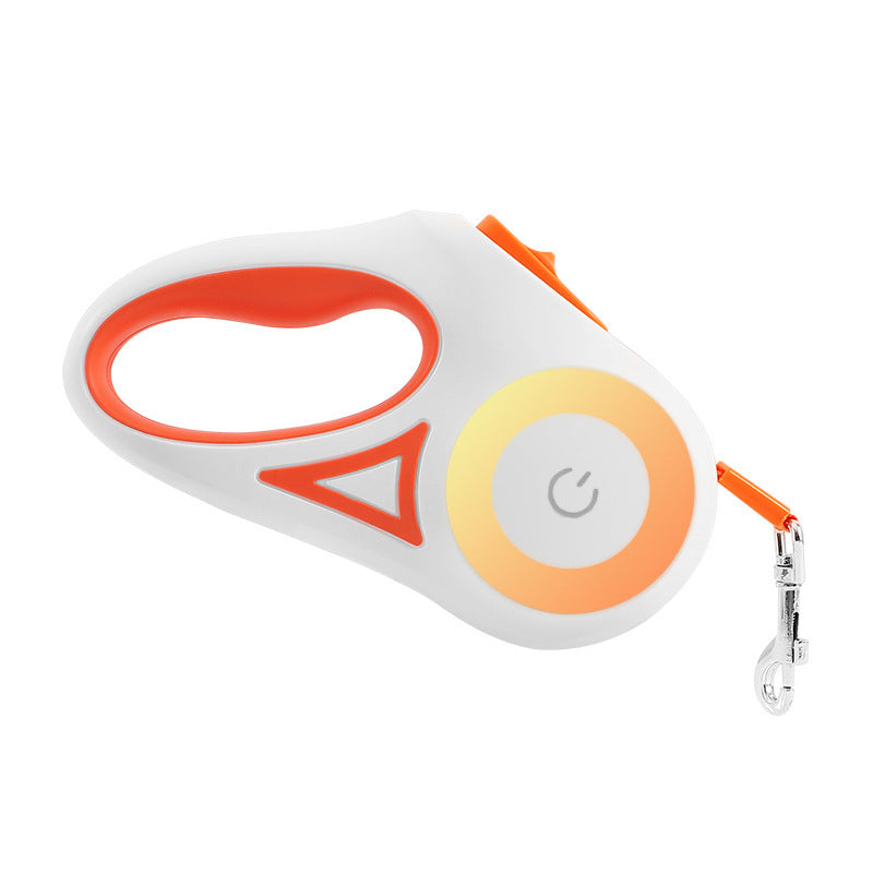 Retractable Dog Leash With Spotlight And Collar For Safety