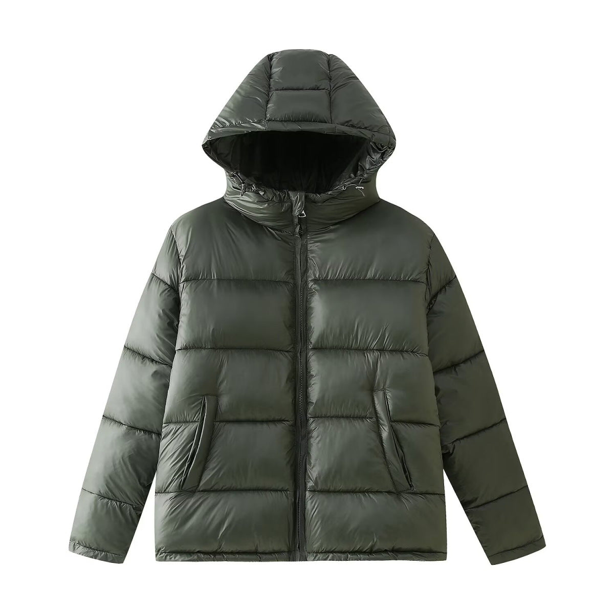 Versatile Two-Tone Hooded Padded Cotton Jacket For Women
