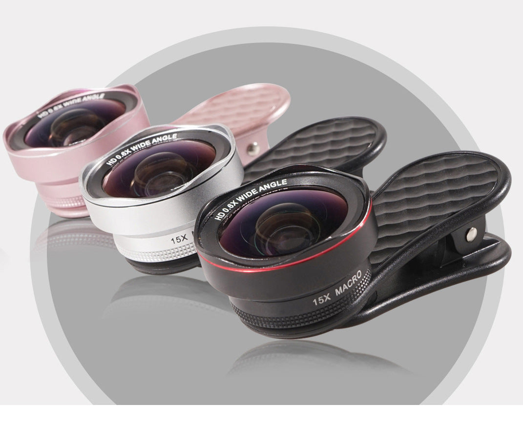0.6X Wide?Angle And 15X Macro External Lens Kit For Smartphones