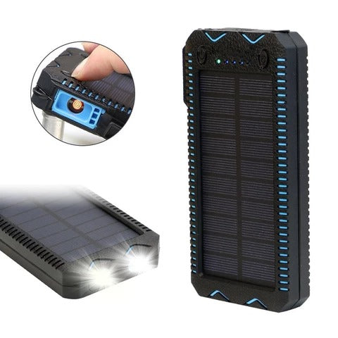 Rugged Waterproof Solar?Ready Power Bank With Dual Flashlights