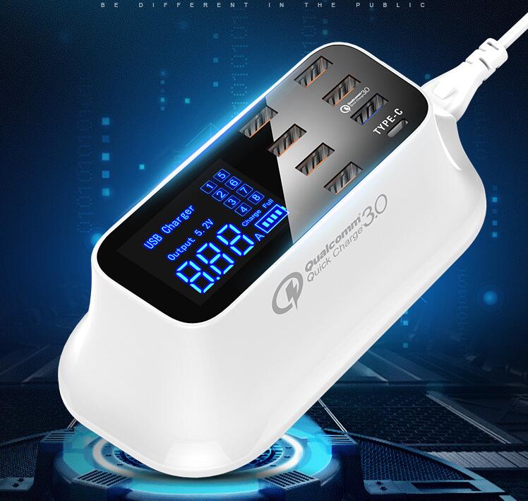 8?Port Quick Charge 3.0 USB Charging Station With LED Display
