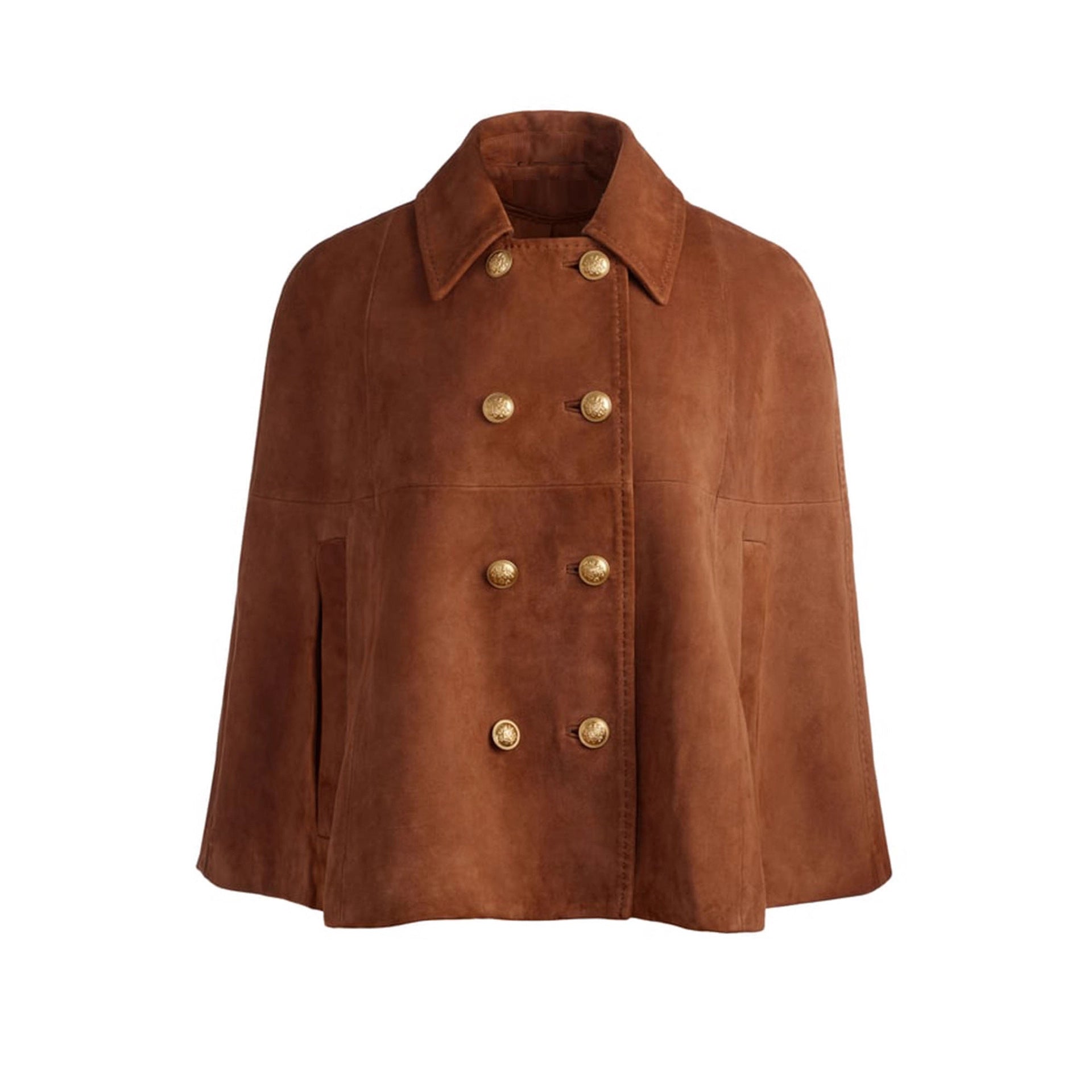 Women's Polyester Leather Loose Fit Elegant Commute Coat Dark