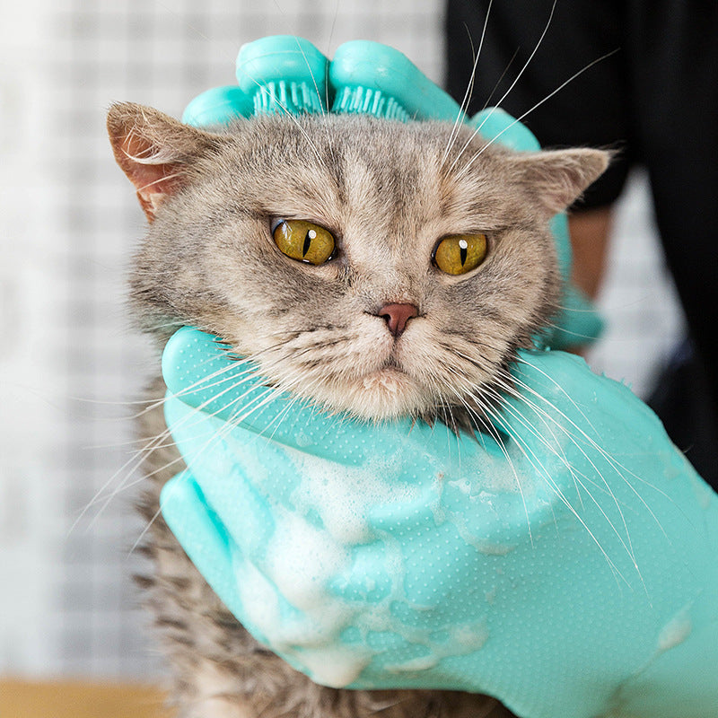 Silicone Grooming Glove Brush For Dogs And Cats
