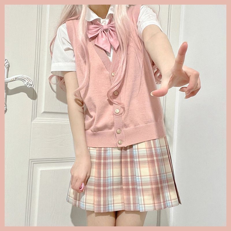 Loose Fit Basic Knit Sleeveless Cardigan Casual Layering Vest