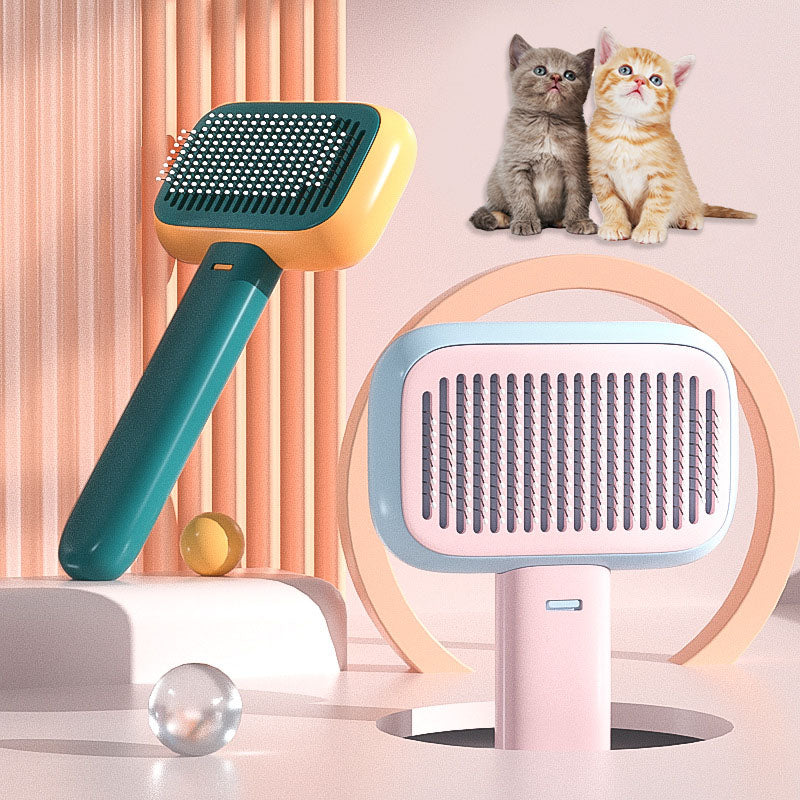 Stainless Steel Pet Hair Brush For Grooming And Detangling