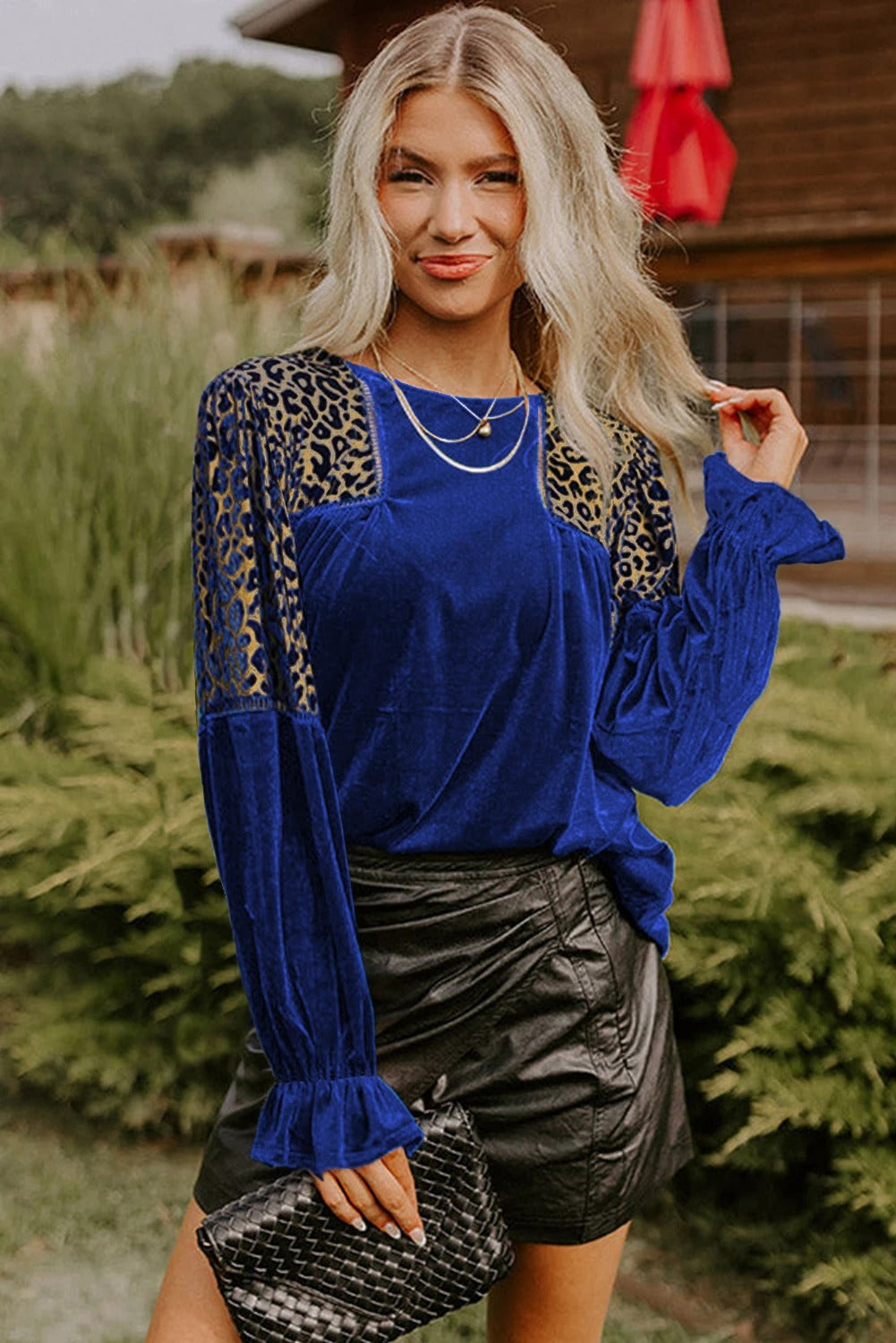 Soft Velvet Casual Top For Women With Relaxed Fit