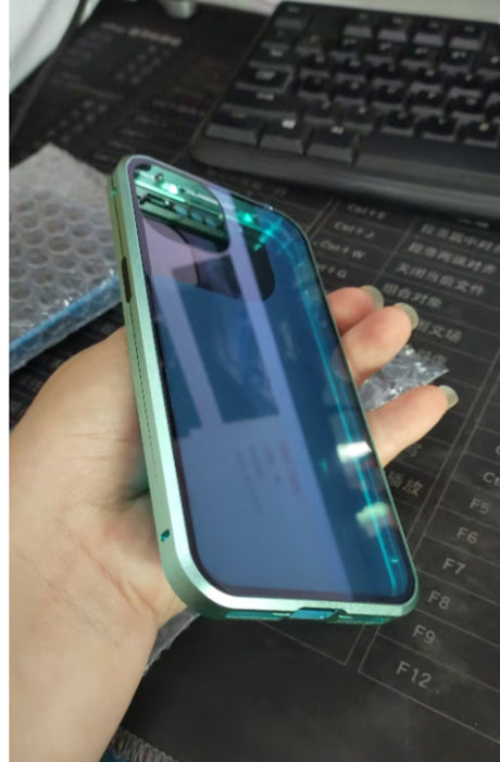 Magnetic Privacy Glass Anti?Peep Full Body Protective Phone Case