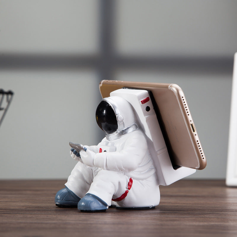 Cute Astronaut Resin Desktop Phone Stand For Students And Home Use