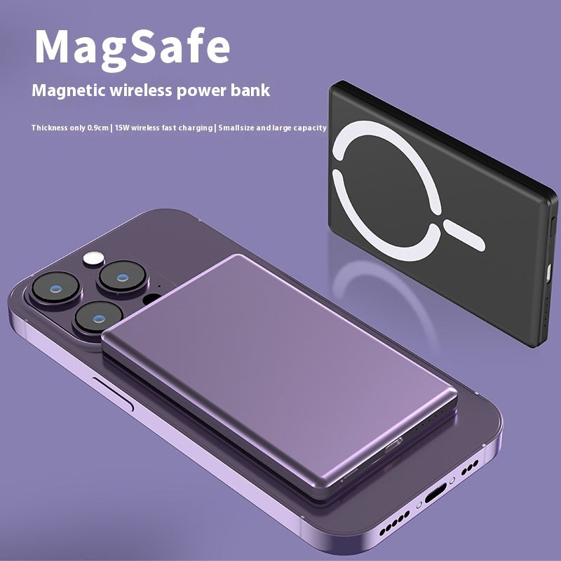 Ultra?Thin Magnetic Power Bank With Alloy Shell And Slim 9mm Body