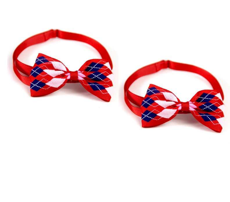 Plaid Pet Tie Scarf Accessory For Cats And Dogs
