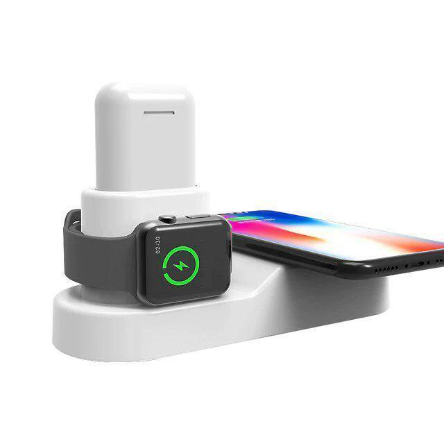 W3 Multi?Device Wireless Charging Dock For Phone, Watch, Earbuds