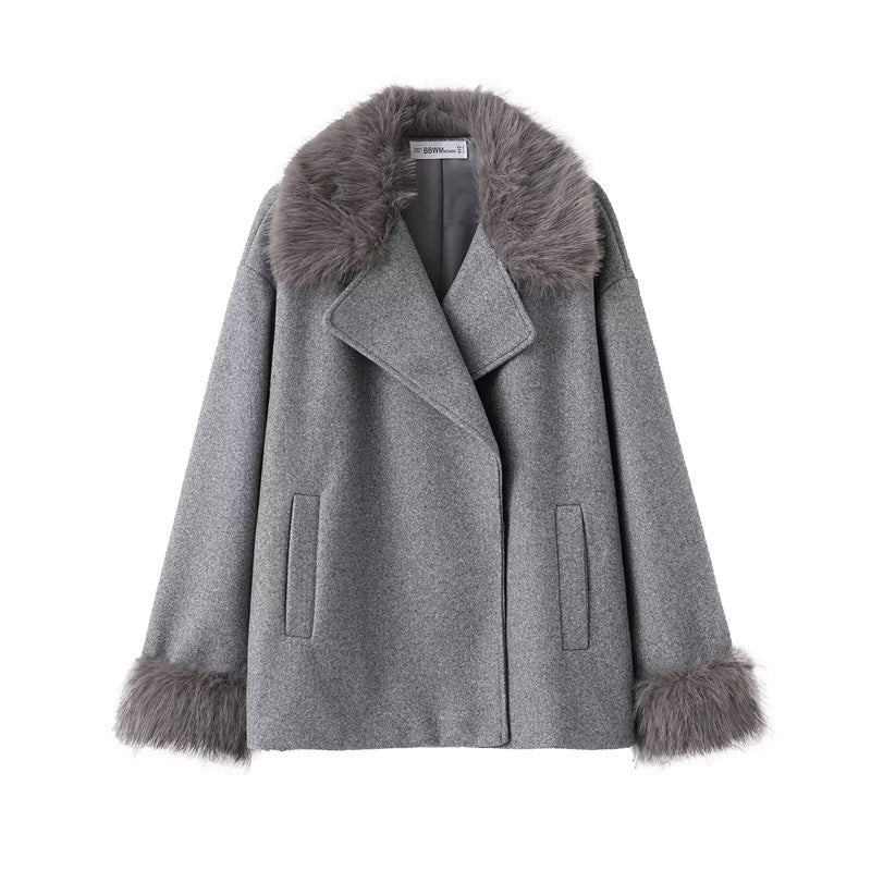 Mid-Length Hooded Belted Wool Cape Coat Women's Elegant Outerwear