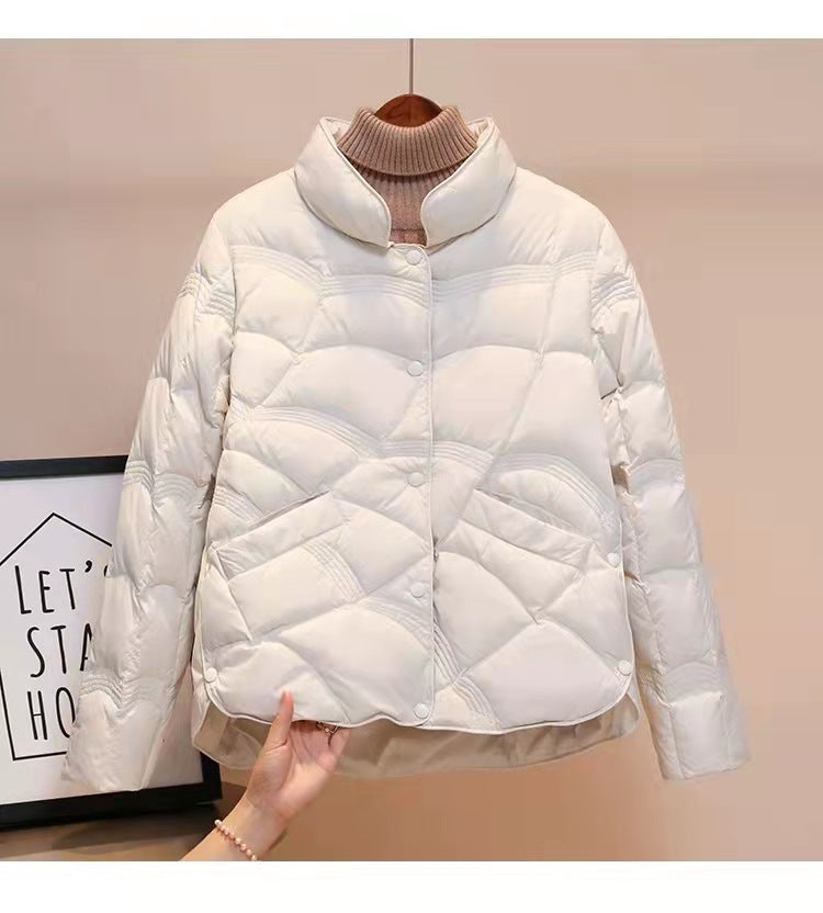 Lightweight Stand Collar Stylish Jacket For Women