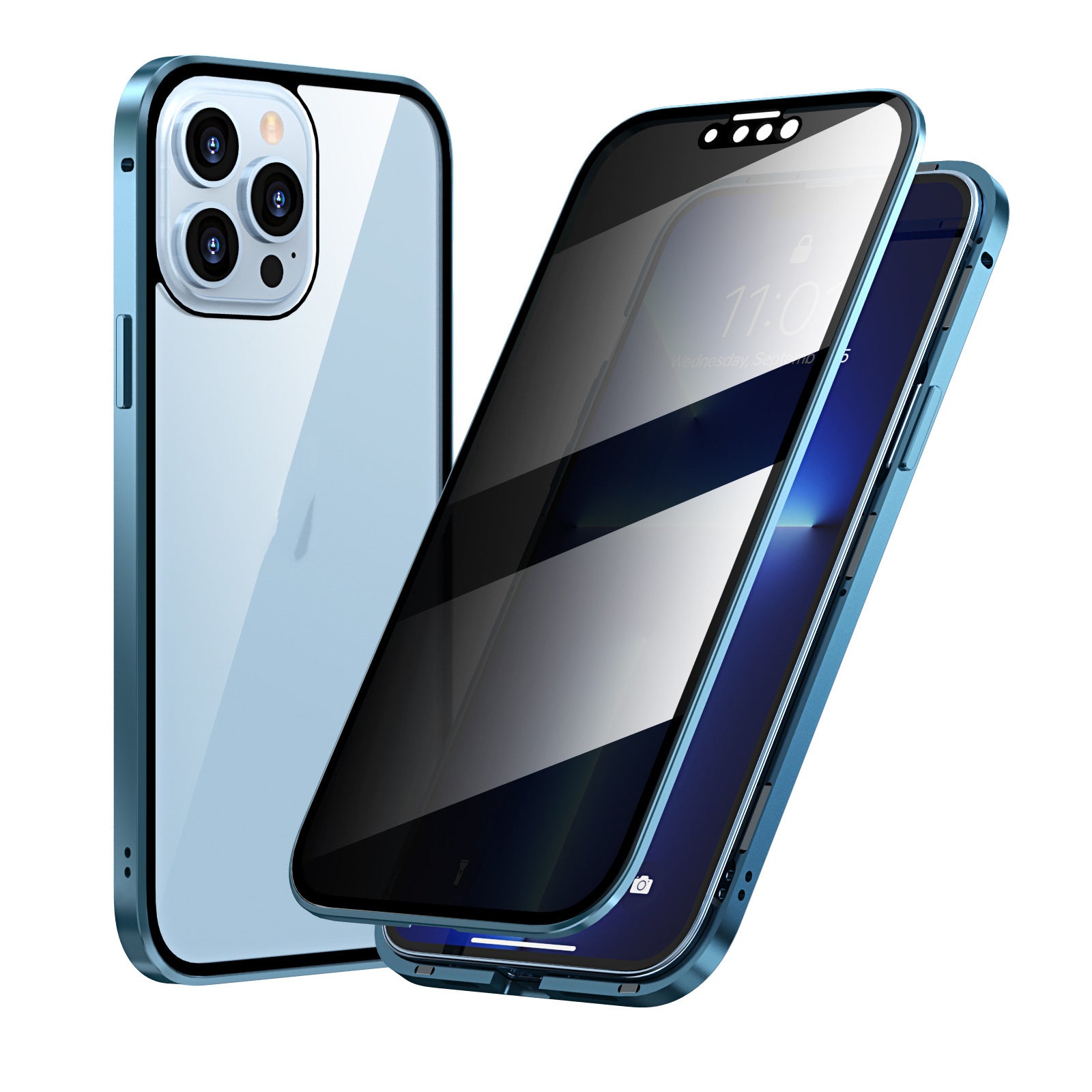Magnetic Double Sided Metal Privacy Phone Case