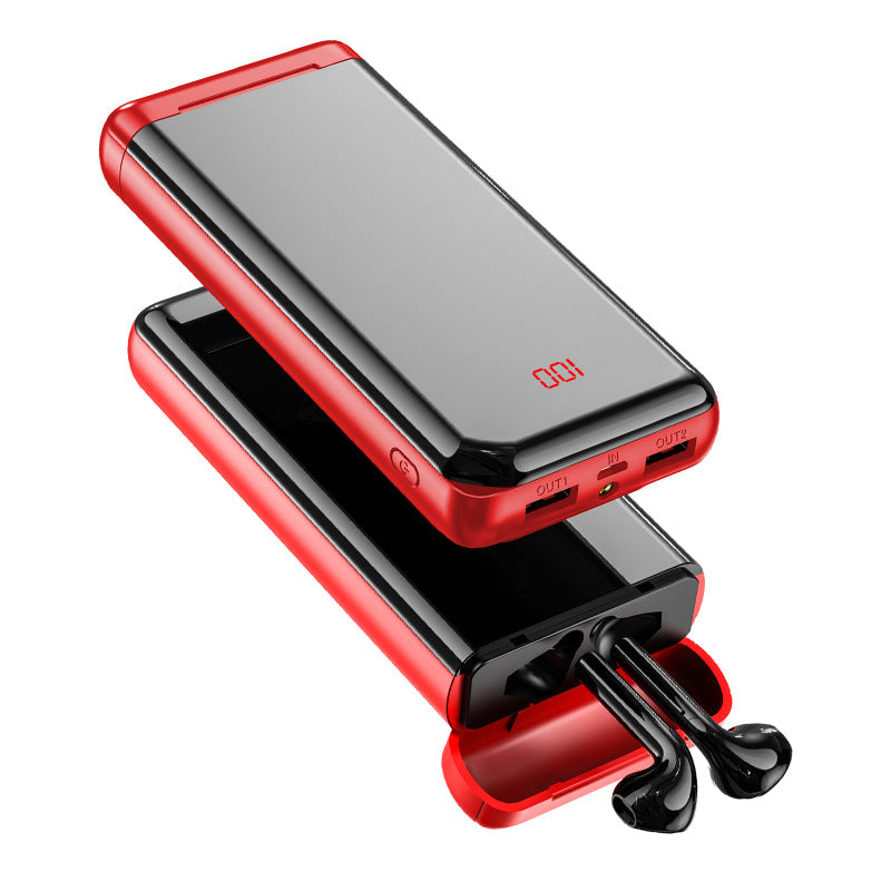 10000mAh Power Bank With Built?In Bluetooth Headset Storage