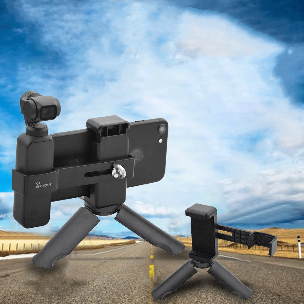 Handheld Tripod And Phone Clip Set For OSMO Pocket Cameras
