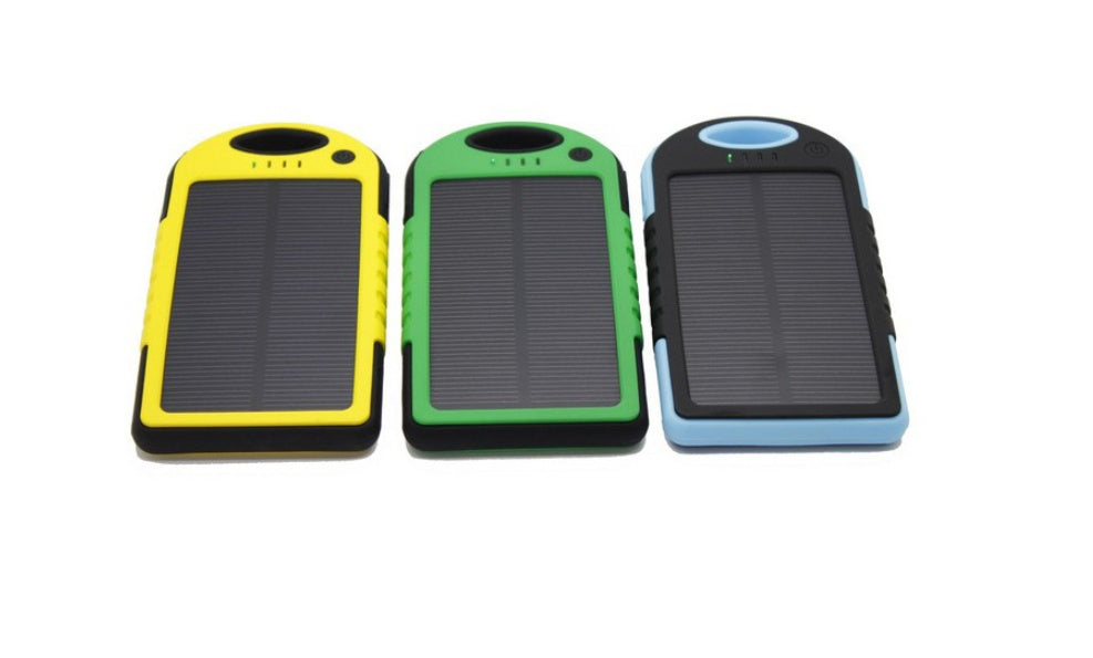 8000mAh Waterproof Solar Power Bank With Dual USB And LED Light