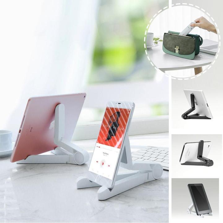 Lightweight Foldable Multi?Angle Tablet and Phone Stand For Desk Use