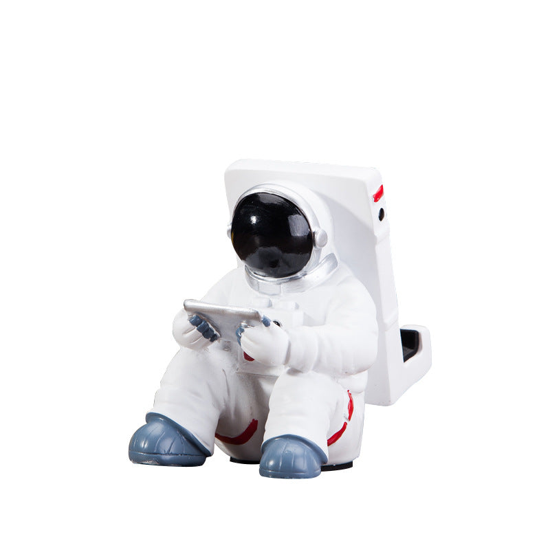 Cute Astronaut Resin Desktop Phone Stand For Students And Home Use