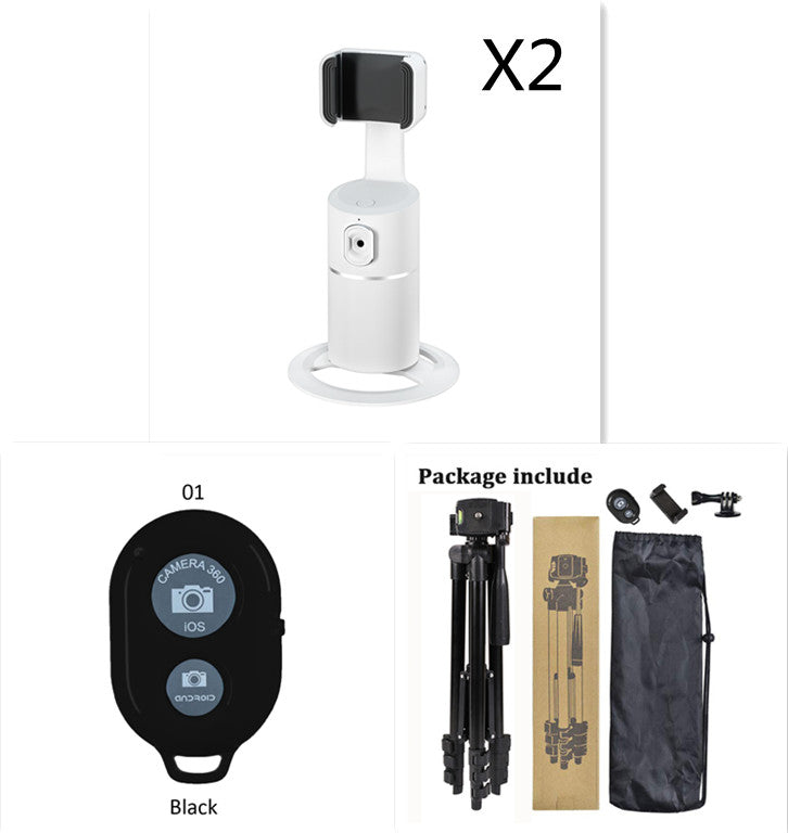 AI Face?Tracking 360° Rotating Phone Stand For Live Streaming